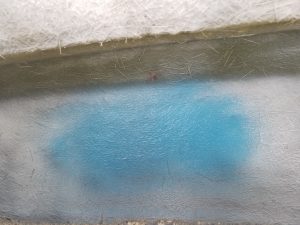 light blue spray paint